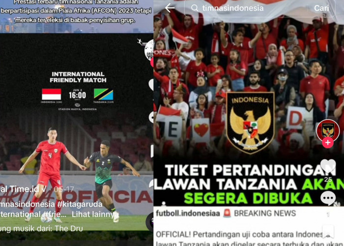 PSSI Segera Jual Tiket Pertandingan Timnas Indonesia vs Tanzania, Uji Coba Jelang Kualifikasi Piala Dunia