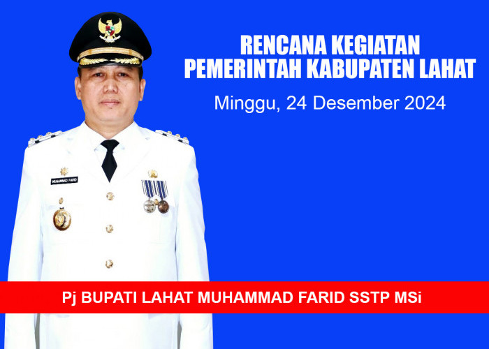 Pj Bupati Lahat Muhammad Farid akan Lakukan Pemantauan Pos Pelayanan dan Pengamanan Peringatan Natal dan Tahun