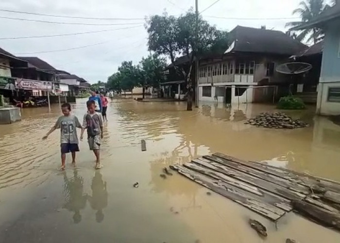 Hujan Semalaman Desa Batu Raja Baru di Empat Lawang Diterjang Banjir