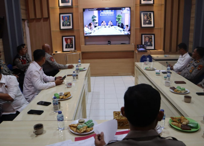 Arahan Kapolda Sumatera Selatan tentang Penanganan Bencana Alam melalui Zoom Meeting