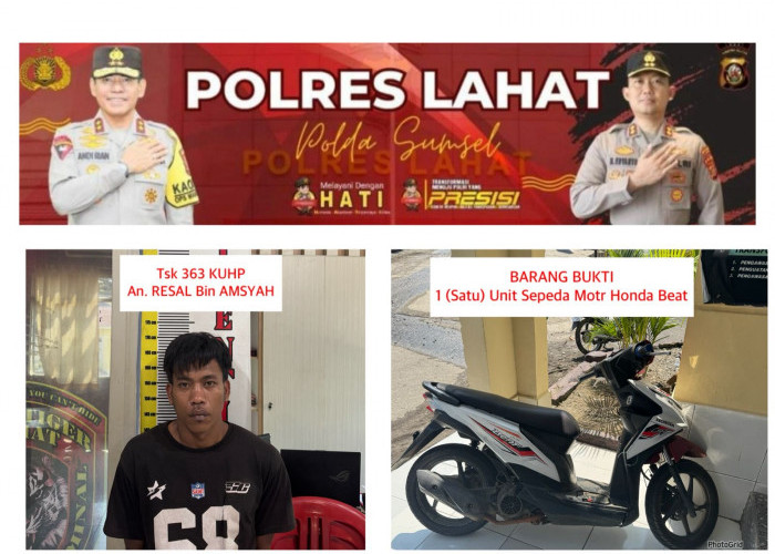 Remaja Umur 19 Tahun Kehilangan Motor di Kafe, Tim Jagal Bandit Reskrim Polres Lahat Ungkap Pelakunya