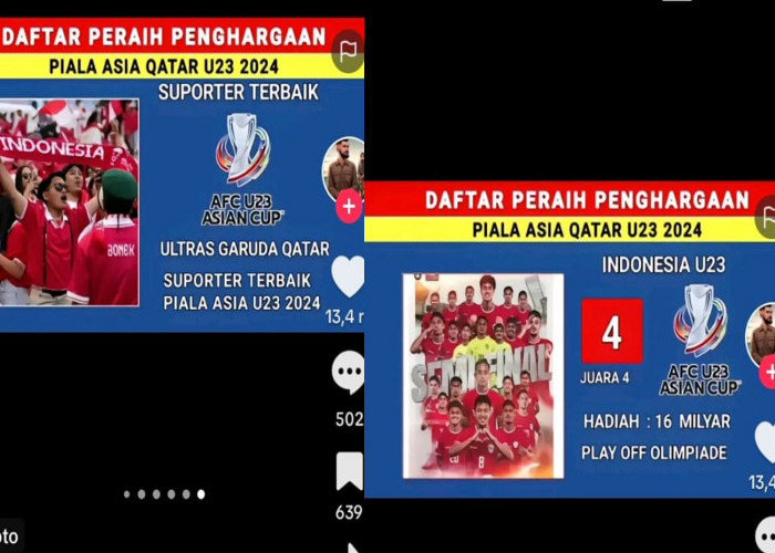 AFC Beri 2 Penghargaan kepada Indonesia Piala Asia U-23 2024, Walaupu Gagal Rebut Juara 1, 2, 3, Piala Asia