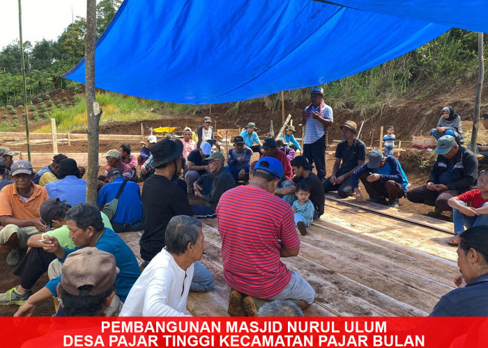 Masyarakat Pajar Tinggi Kecamatan Pajar Bulan Swadaya Membangun Masjid Nurul Ulum