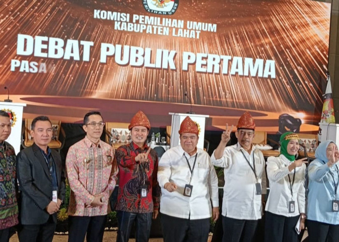 Pj Bupati Lahat dan Forkopimda Saksikan Debat Publik, Calon Bupati dan Wakil Bupati, Pilkada Lahat