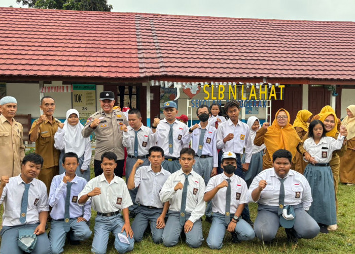 Sosialisasi Kamtibmas dari Sat Binmas Polres Lahat ke Sekolah Luar Biasa (SLB) Lahat