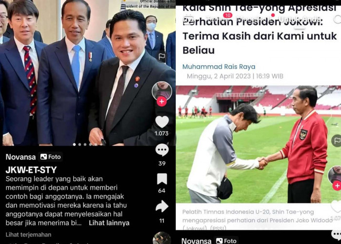 Momen Kebersamaan Jokowi-Erick Thohir-Shin Tae Young, Presiden Penuhi Permintaan STY, Kualifikasi Piala Dunia