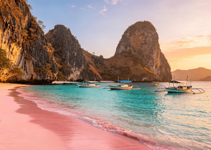 Keajaiban Tujuh Dunia! Inilah Pesona Pink Beach Labuan Bajo yang Pasirnya Berwarna Merah Muda
