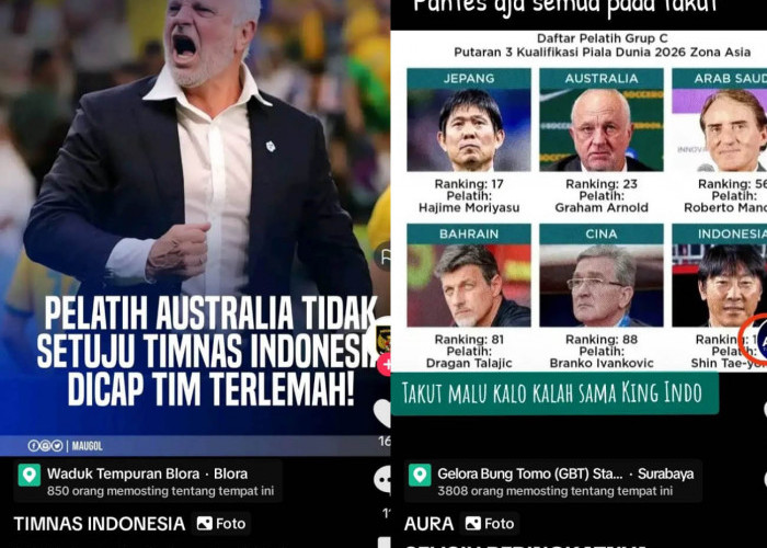 Jawaban Pelatih Australia Soal Selebrasi, Ketua PSSI Erick Thohir Tunggu Oktober, Kualifikasi Piala Dunia