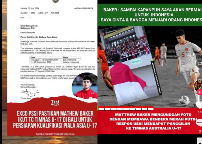 Alasan Australia Panggil Matthew Baker, PSSI Terbitkan Surat Sakti, Kualifikasi Piala Dunia 2026