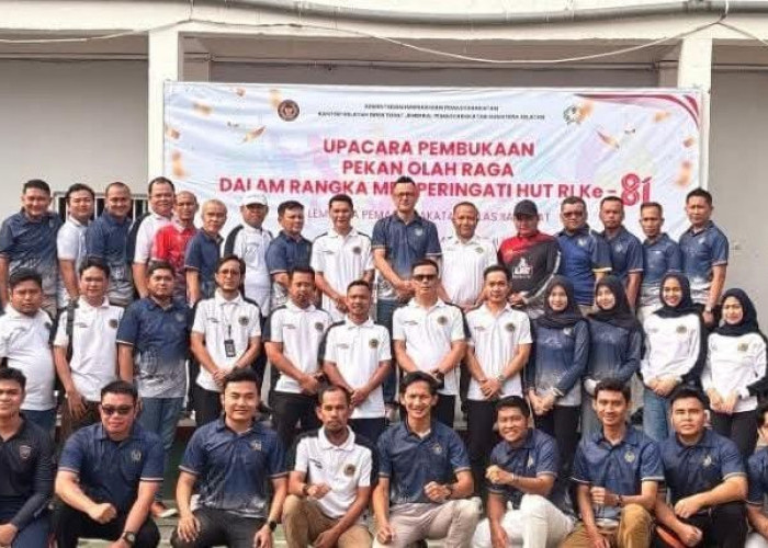 Lapas Lahat Resmi Buka Pekan Olahraga HUT RI ke-81, Perkuat Sportivitas dan Kebersamaan