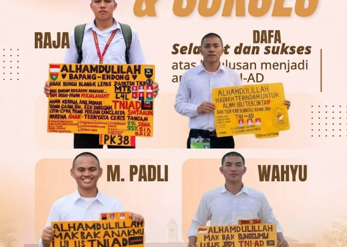 Luar Biasa! 4 Alumni SMKN 1 Jarai Lulus TNI, Jadi Kebanggaan Almamater