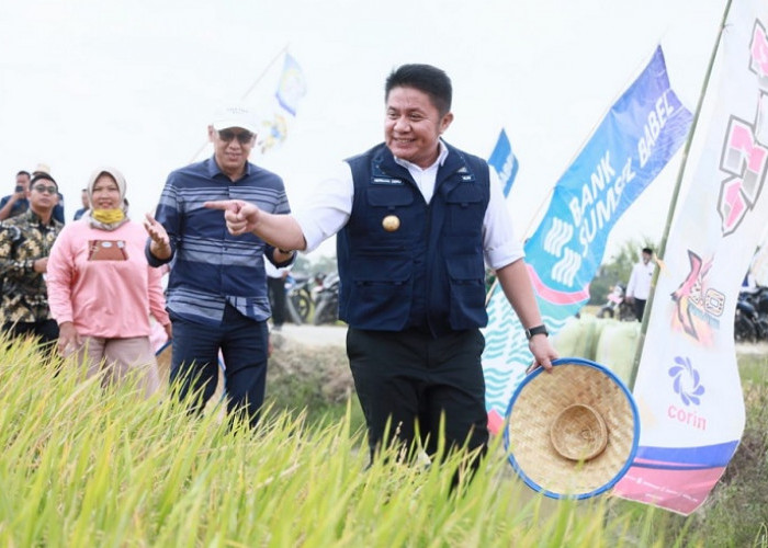 Gubernur Herman Deru Serahkan Bantuan Pertanian dari Pemkab OKU Timur untuk Semangati Petani
