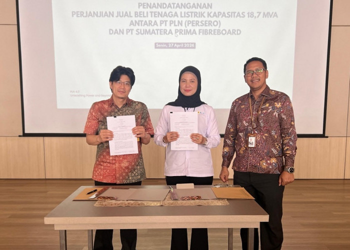 PLN Teken Kontrak Listrik 18,7 MVA dengan PT SPF, Perkuat Akselerasi Industri di Ogan Ilir