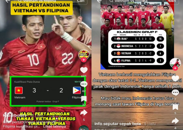 Hasil Pertandingan Vietnam vs Filipina, Rangking Klasemen Grup F Tidak Berubah, Kualifikasi Piala Dunia 2026