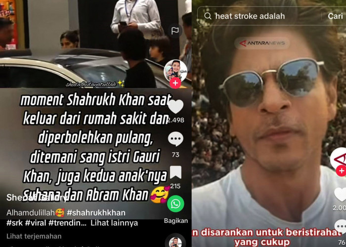 Perkembangan Shah Rukh Khan, Nontong Sepak Bola Kena Stroke, Cuaca Panas India, Aktor Pemain Film