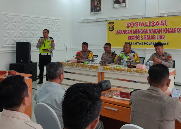 Sat Lantas Polres Lahat Polda Sumsel Sosialisasi Larangan Menggunakan Knalpot Brong dan Balap Liar