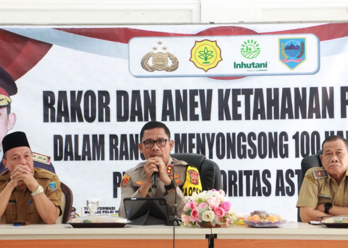 Polres Lahat Gelar Rakor dan Anev Ketahanan Pangan Mendukung Program 100 Hari Kerja Presiden