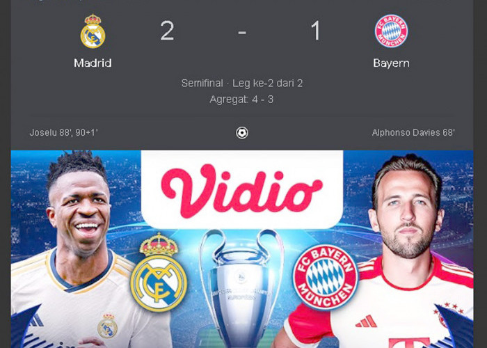 Real Madrid Menang Agregat 4-3 Lawan Bayern Munchen, Melaju Final Liga Champions UEFA