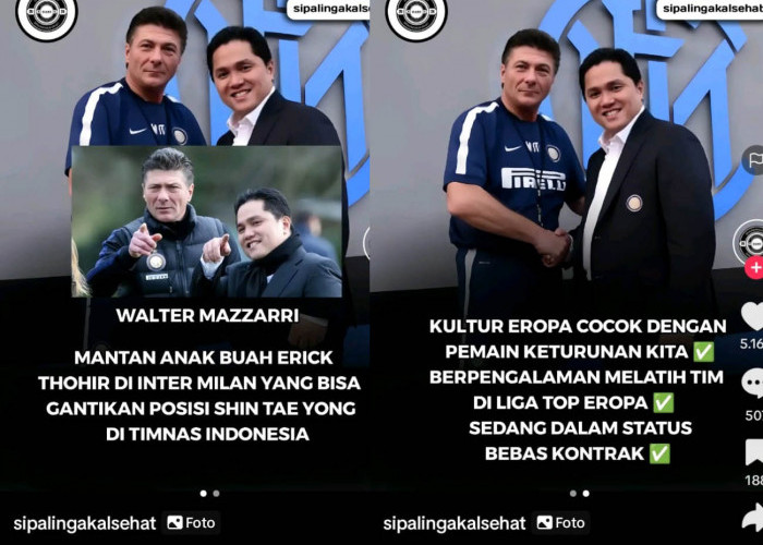 Antisipasi Erick Thohir Pelatih Timnas Indonesia, Walter Mazzarri, STY Belum Jelas, Kualifikasi Piala Dunia