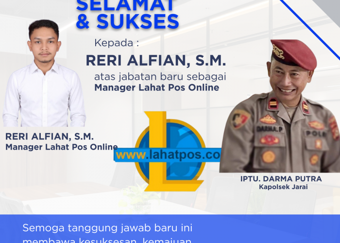 Keluarga Besar Polsek Jarai Ucapkan Selamat Atas Jabatan Baru Reri Alfian Sebagai Manager Lapos Online 