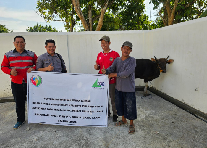PT Bukit Bara Alam Kembali Salurkan Bantuan Hewan Kurban Di Sekitar Lingkungan Perusahaan 