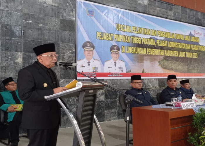 Inilah Sambutan Wakil Bupati Lahat H Haryanto pada Pelantikan 18 Pejabat Pemda Lahat
