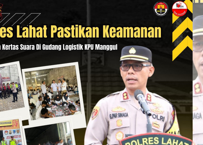 Polres Lahat Kawal Pelipatan Kertas Suara di Gudang Logistik KPU Lahat, Pasang Kamera CCTV 