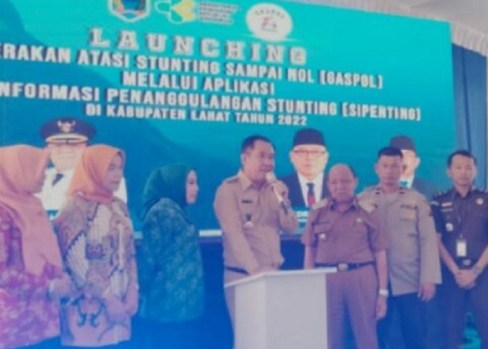 Bupati Lahat Cik Ujang Launching GASPOL Sipenting Kabupaten Lahat Tahun 2022