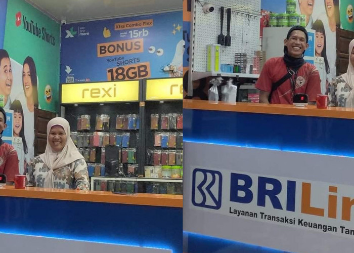 Produk BRI, Senyum Manis Warga Tanjung Raja, Merasakann Manfaat BRI Link, Buka Konter HP di Desa