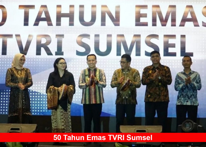 Malam Puncak 50 Tahun Emas TVRI, Kabid Humas Polda Sumsel Hadir bersama Pj Gubernur Agus Fatoni