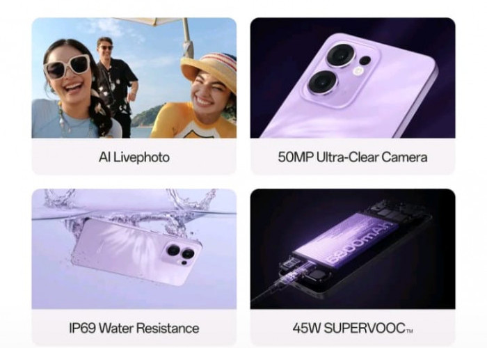 OPPO Reno13 F, Cocok untuk Kaum Wanita, Harga Hp Rp 5 Jutaan, Promo Hp Bulan Januari 2026