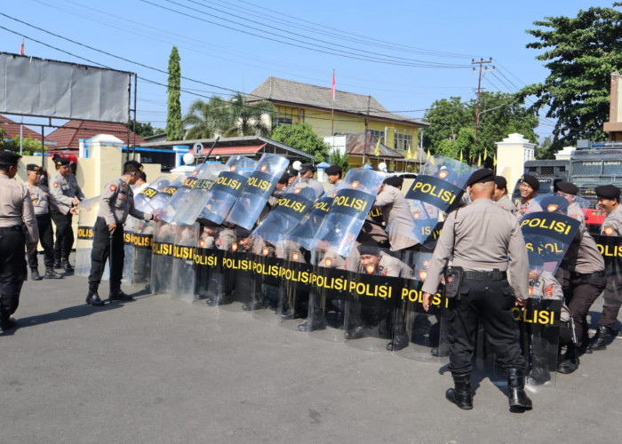 Polres Lahat Gelar Latihan Dalmas Inti, Negosiator, dan Tim Tindak Diikuti Personel Polsek dan Jajaran Polres 