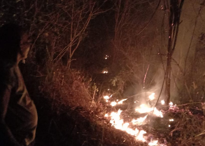 Kebakaran Semak Belukar Kagetkan Warga Tanjung Payang, Beruntung Api Tidak Merambah Kearah Pemukiman Warga