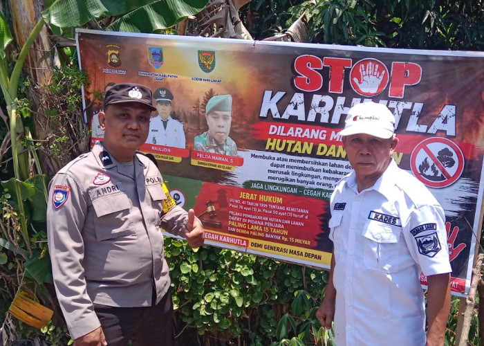 Polres Lahat Gencarkan Sosialisasi dan Patroli “Stop Karhutla” di Desa Pagar Sari