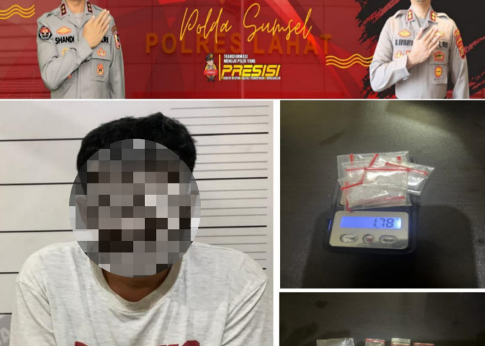 Polres Lahat Amankan 6 Paket Sabu dan 1 Tersangka di Lahat Selatan