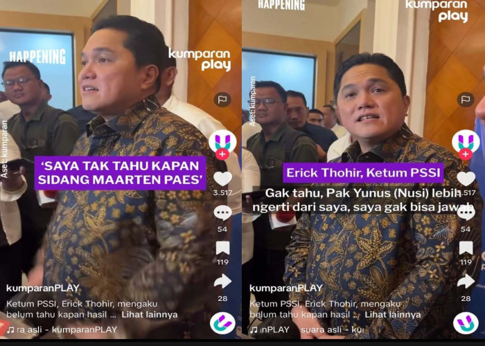 Jawaban Erick Thohir-Yunus Nusi Bingung, Jadwal Sidang Maarten Paes, Kualifikasi Piala Dunia 2026