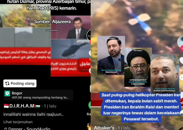 Inilah Penyebab Helikopter Bawa Presiden Iran Ibrahim Raisy Terbakar dan Jatuh