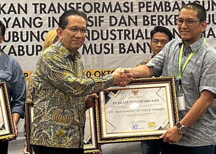 PHR Regional Sumatera Zona 4 Terima Penghargaan Komitmen Ketenagakerjaan dari Musi Banyuasin