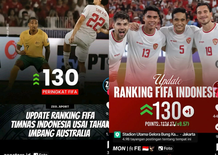 Ranking FIFA Terbaru, Indonesia Geser Malaysia, Kualifikasi Piala Dunia 2026