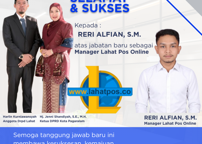 Keluarga Besar DPRD Lahat & DPRD Pagaralam Ucapkan Selamat Atas Jabatan Baru Reri Sebagai Manager Lapos Online