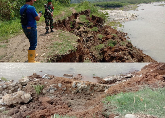 Tembok Penahan Sungai Lematang Lahat Jebol Lokasinya Dekat Tangga Manik