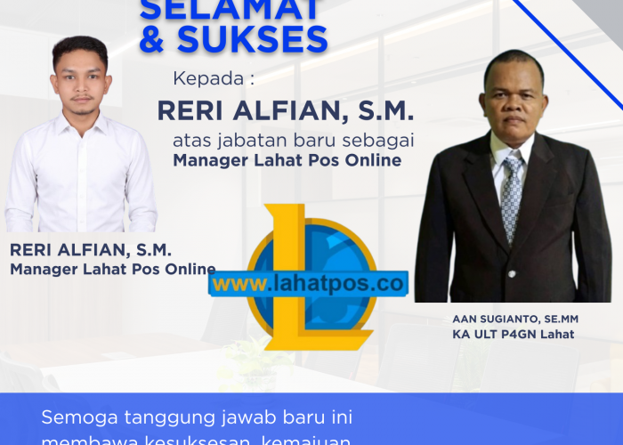 Keluarga Besar ULT P4GN Lahat Ucapkan Selamat Atas Jabatan Baru Reri Sebagai Manager Lapos Online 
