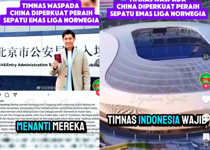 China Melawan Indonesia, Naturalisasi Peraih Sepatu Emas Norwedia, Ho Yong Yong, Kualifikasi Piala Dunia 2026