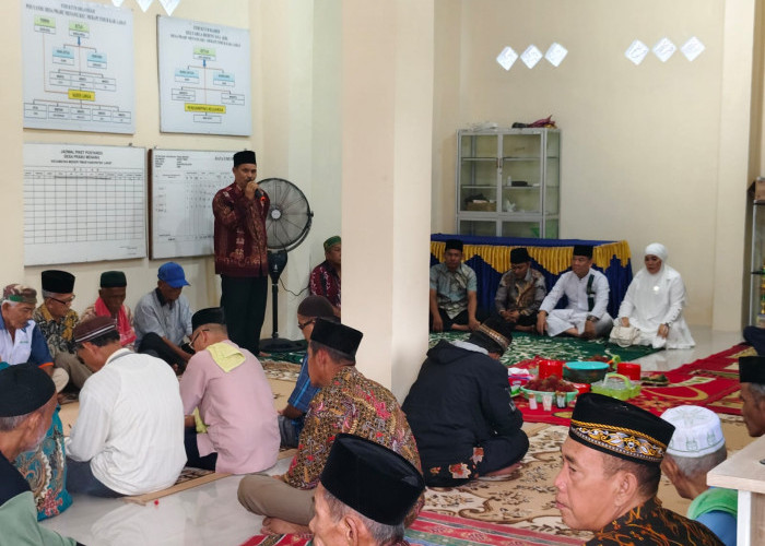 Jelang Bulan Ramadhan Masyarakat Desa Prabu Menang Gelar Ruwahan Sekaligus Syukuran Kantor Baru