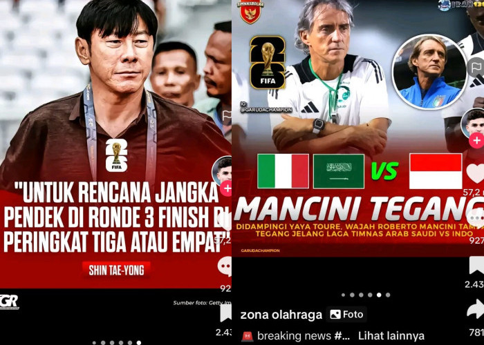 Pesan STY kepada Roberto Mancini, Jangan Tegang, Indonesia Target Peringkat 3, Kualifikasi Piala Dunia 2026