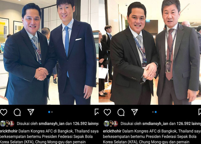 Kongres AFC di Bangkok, Erick Thohir Bertemu Park Ji-sung, Legendaris Manchester United dari Asia