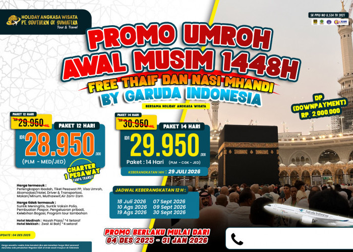 Daftar Umrah Bulan Januari 2026, Gratis ke Thaif dan Makan Nasi Mandhi, Holiday Angkasa Wisata