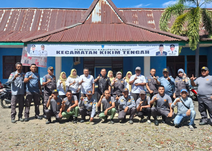 Linmas Pol PP Kabupaten Lahat Gelar Sosialisasi dan Pelatihan Perlindungan Masyarakat di Kikim Tengah