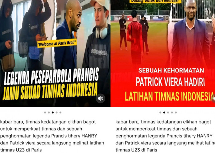 Thiery Henry Langsung Jamu Timnas U-23 Indonesia, Patrick Vieira Lihat Langsung Latihan Pemain Indonesia