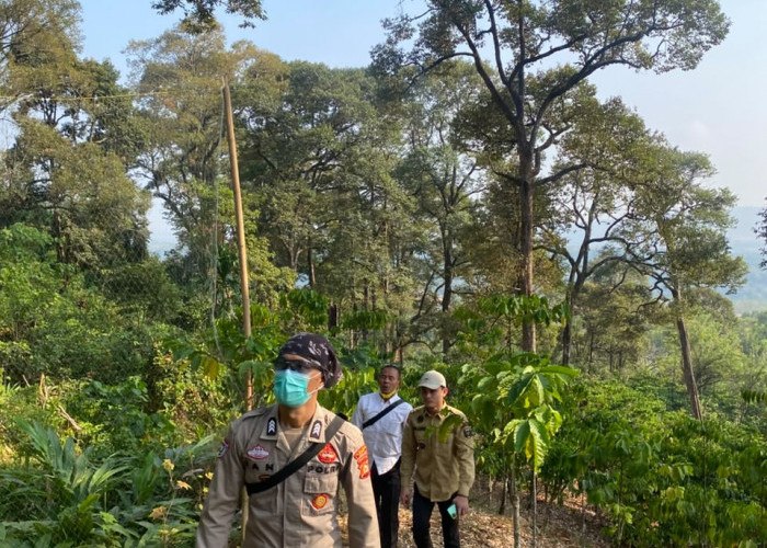 Medan Terjal, Tim Gabungan Polsek Merapi Jalan Kaki 3 Kilometer Padamkan Karhutla